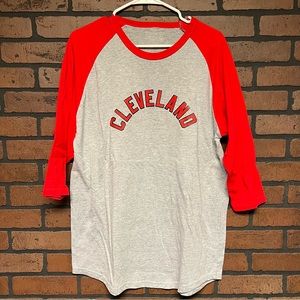 Cleveland Baseball Slamtana 3/4 Sleeve Shirt Size Medium